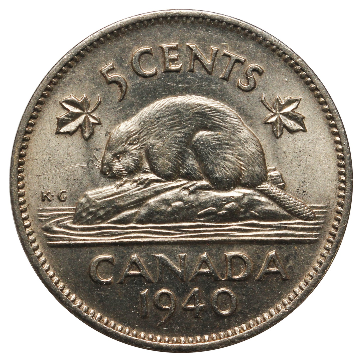 1940 Canada 5-Cents Brilliant Uncirculated (MS63) Scratched