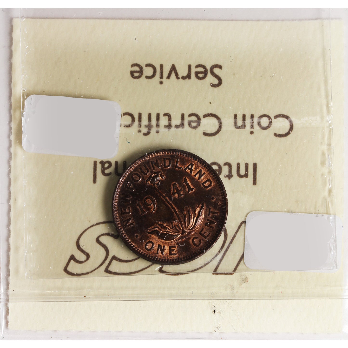 1941C Newfoundland 1-Cent ICCS Certified MS62 Trace Red