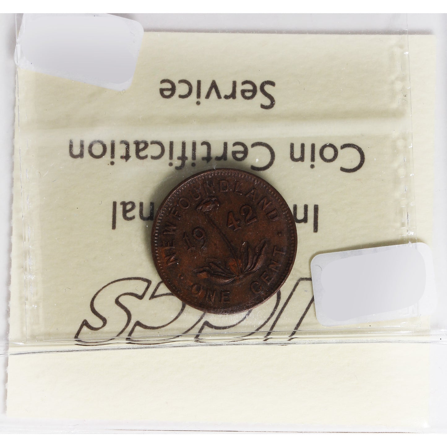 1942 Newfoundland 1-Cent ICCS Certified MS60 Brown