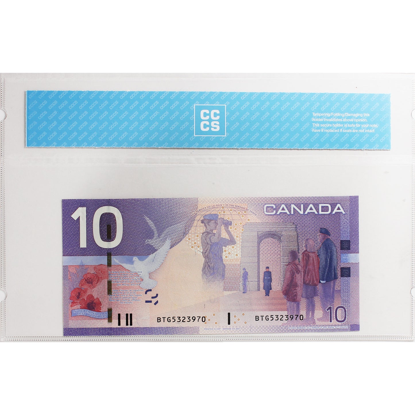 BC-68a 2007 Canada $10 Jenkins-Dodge, BTG, CCCS Certified CUNC-64
