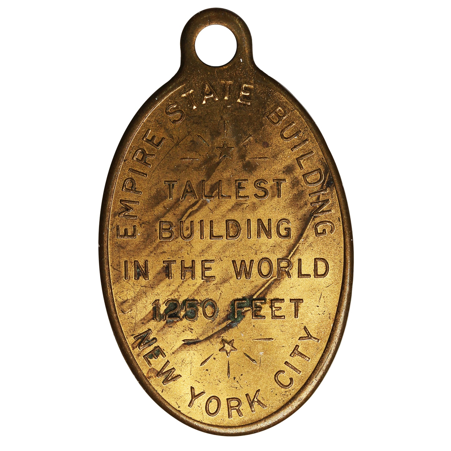 New York, NY Empire State Building Oval Token