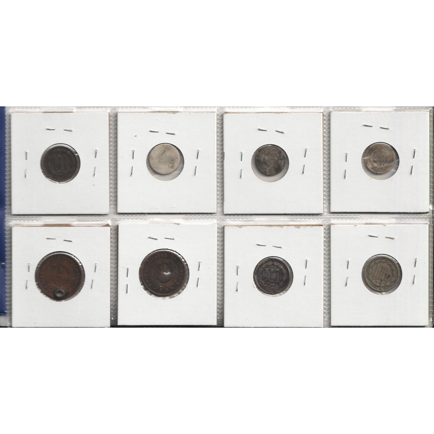 Lot of 8x 1864-1857 USA Decimal, AG to VF-EF, 8Pcs. (Impaired)