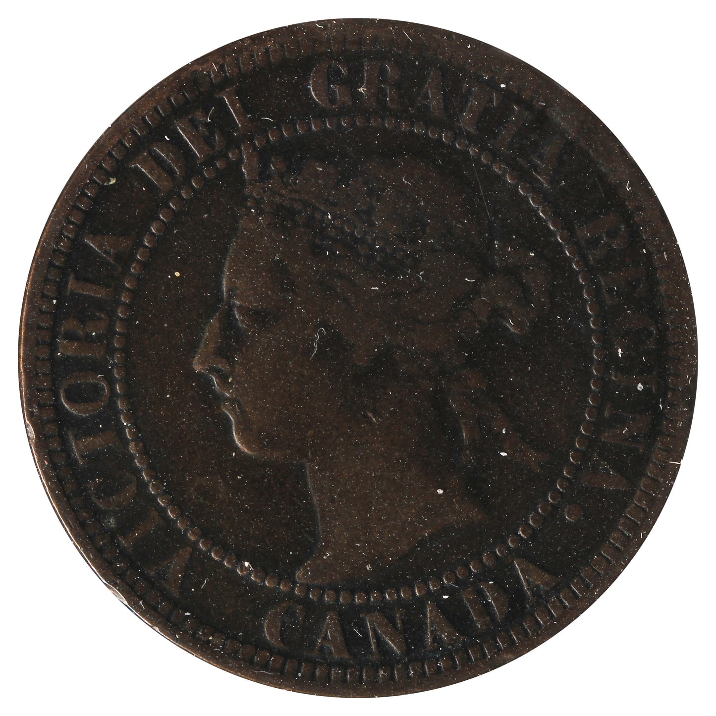 1898H Canada 1-Cent Fine (F12) Scratched, Cleaned or Impaired