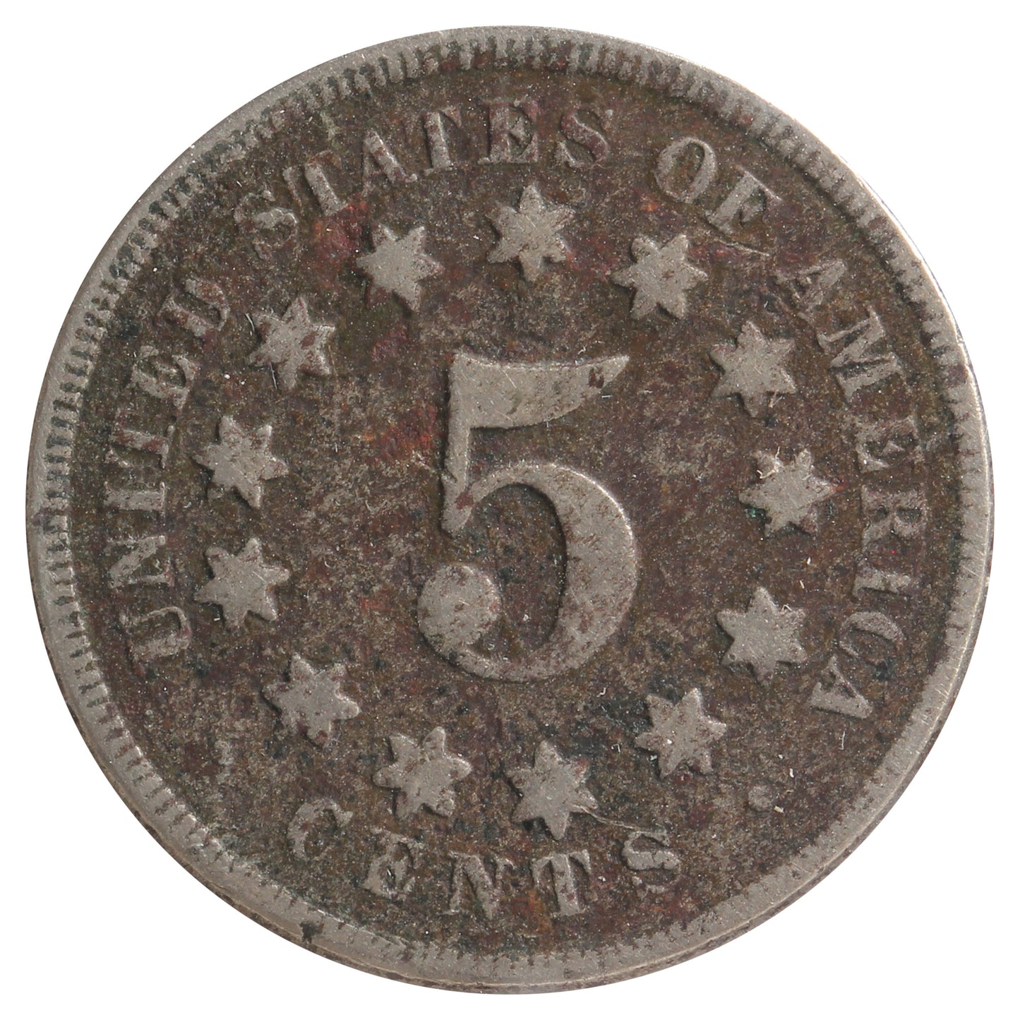 1868 USA Nickel Very Fine (VF20) Impaired