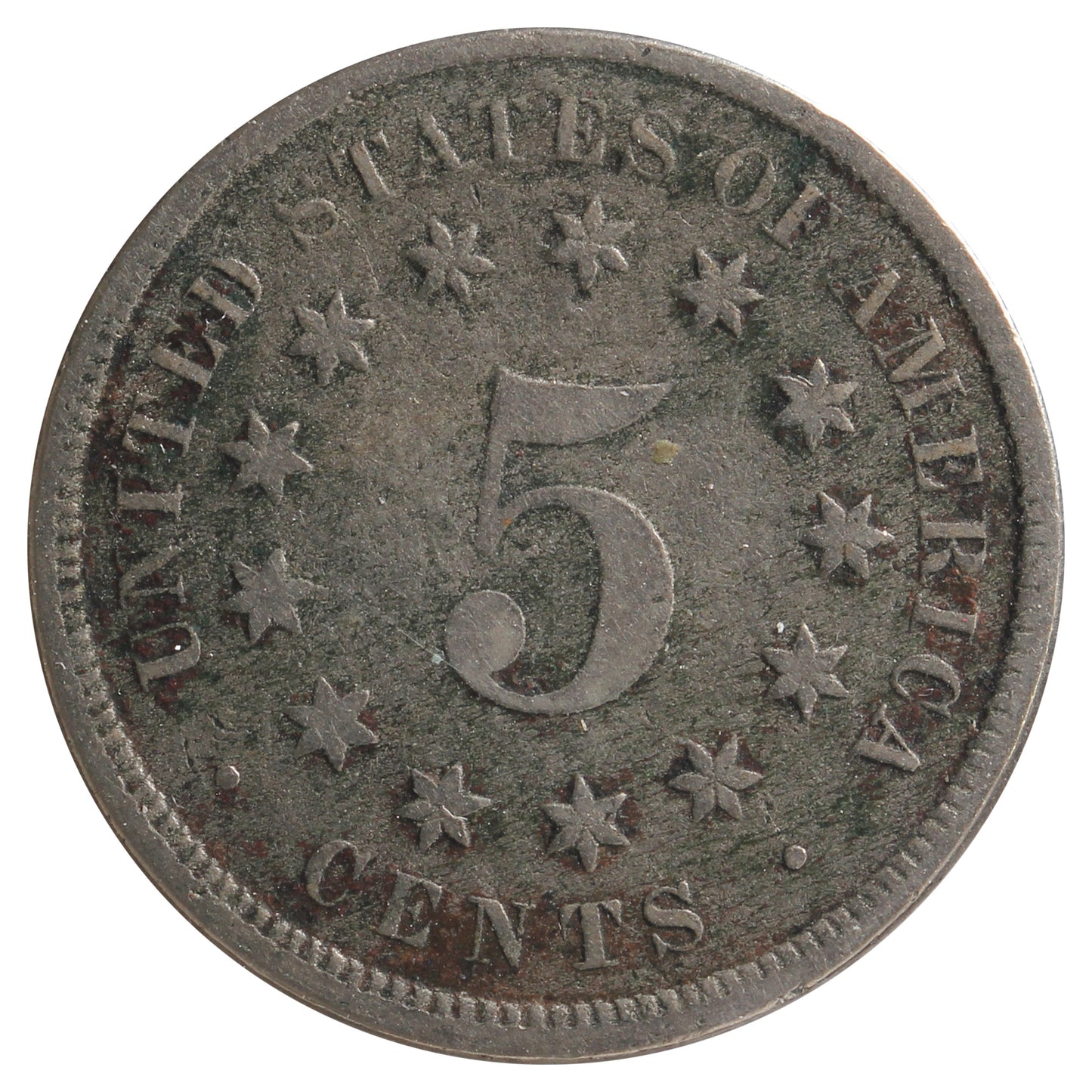 1869 USA Nickel F-VF (F15) Impaired