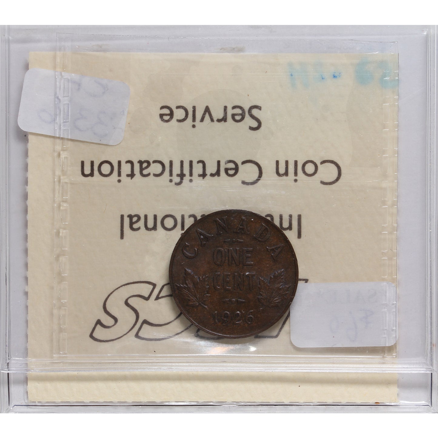 1926 Canada 1-cent ICCS Certified MS60 Brown