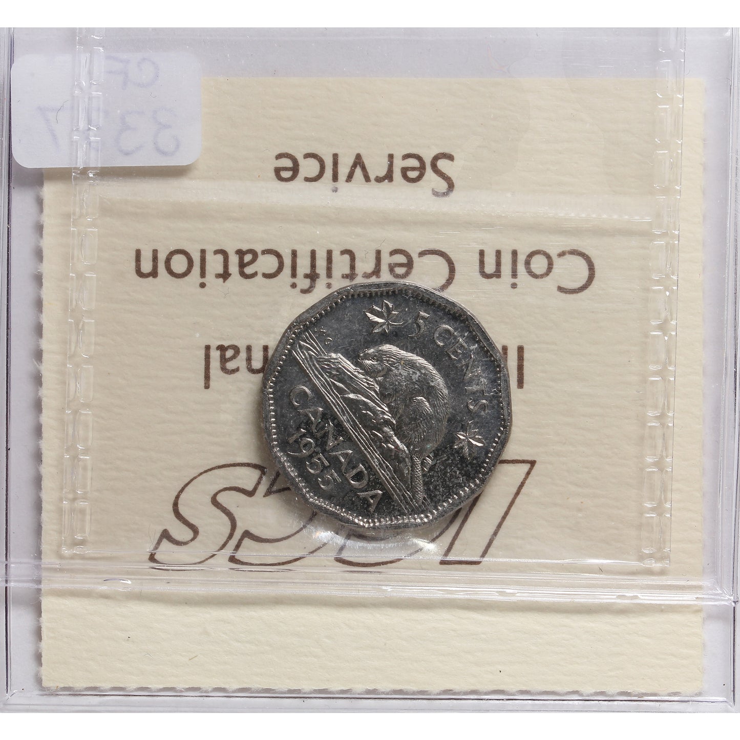 1955 Canada 5-cents ICCS Certified PL-65