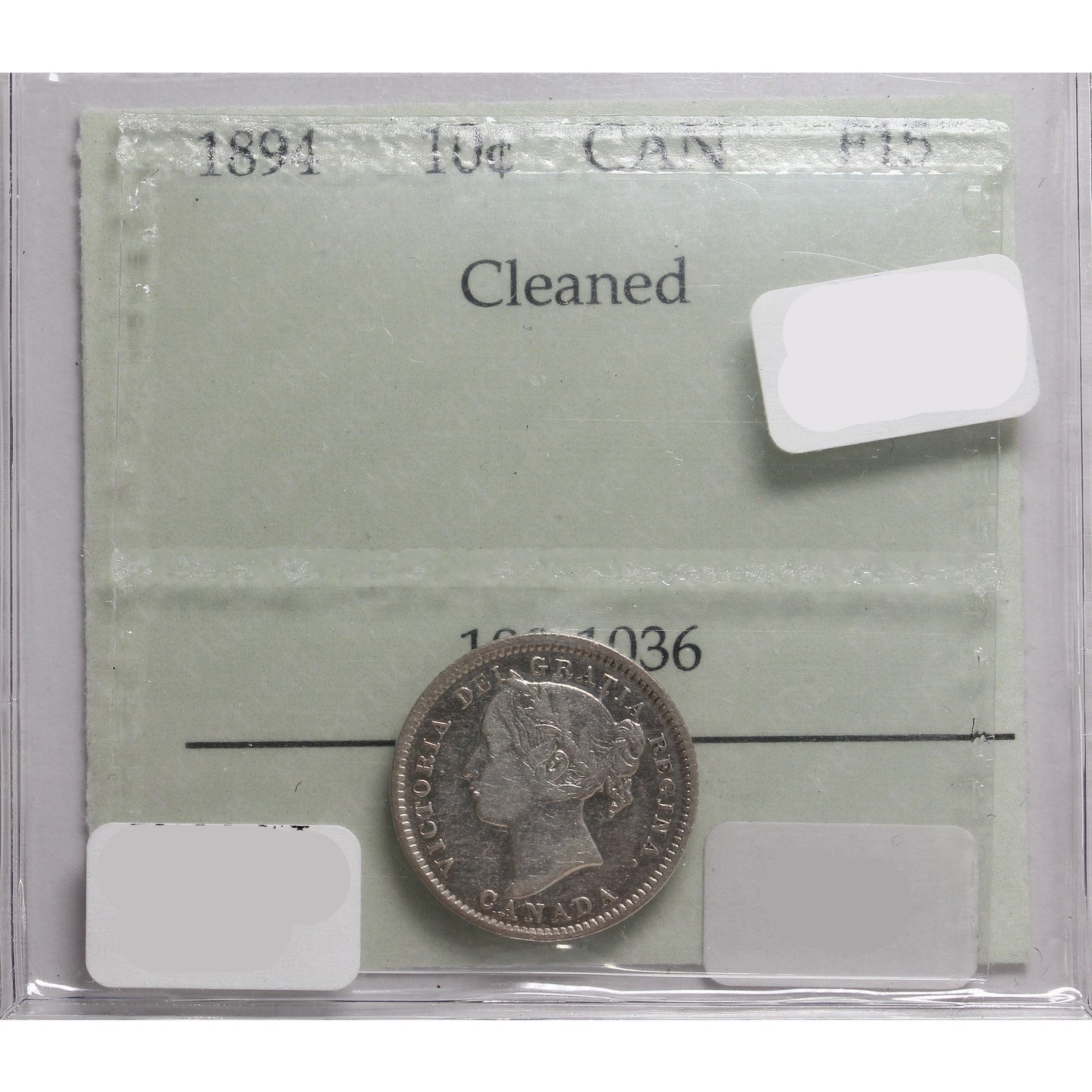 1894 Canada 10-cents Prestige Certified F-15 Cleaned