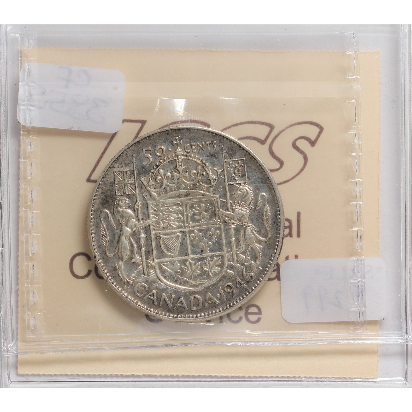1946 Design Canada 50-cents ICCS Certified EF45