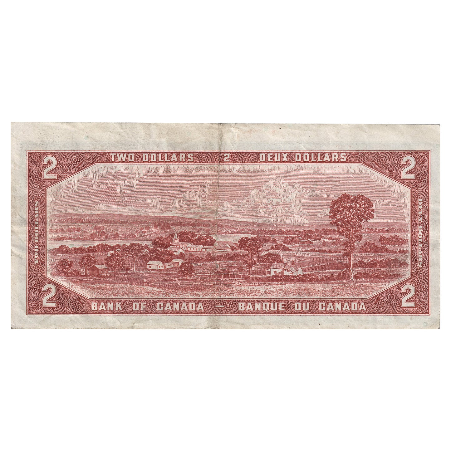 BC-38a-E25a-i 1954 Canada $2 Beattie-Rasminsky, L/B, VF-EF (Cut off Size)