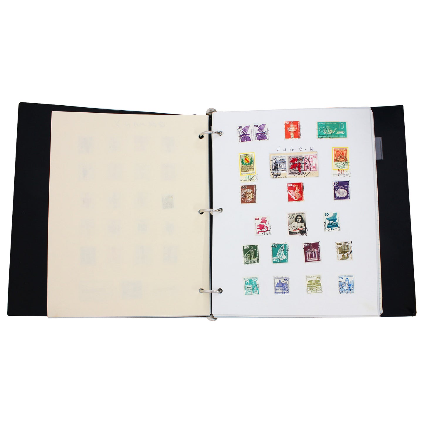 Lot of 3x 500+ World Stamps in Red, Black and Blue Album