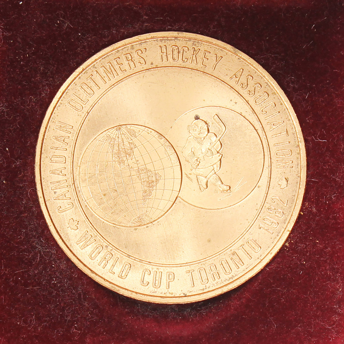 1982, Toronto, ON Canadian Oldtimers Hockey Association World Cup Medal