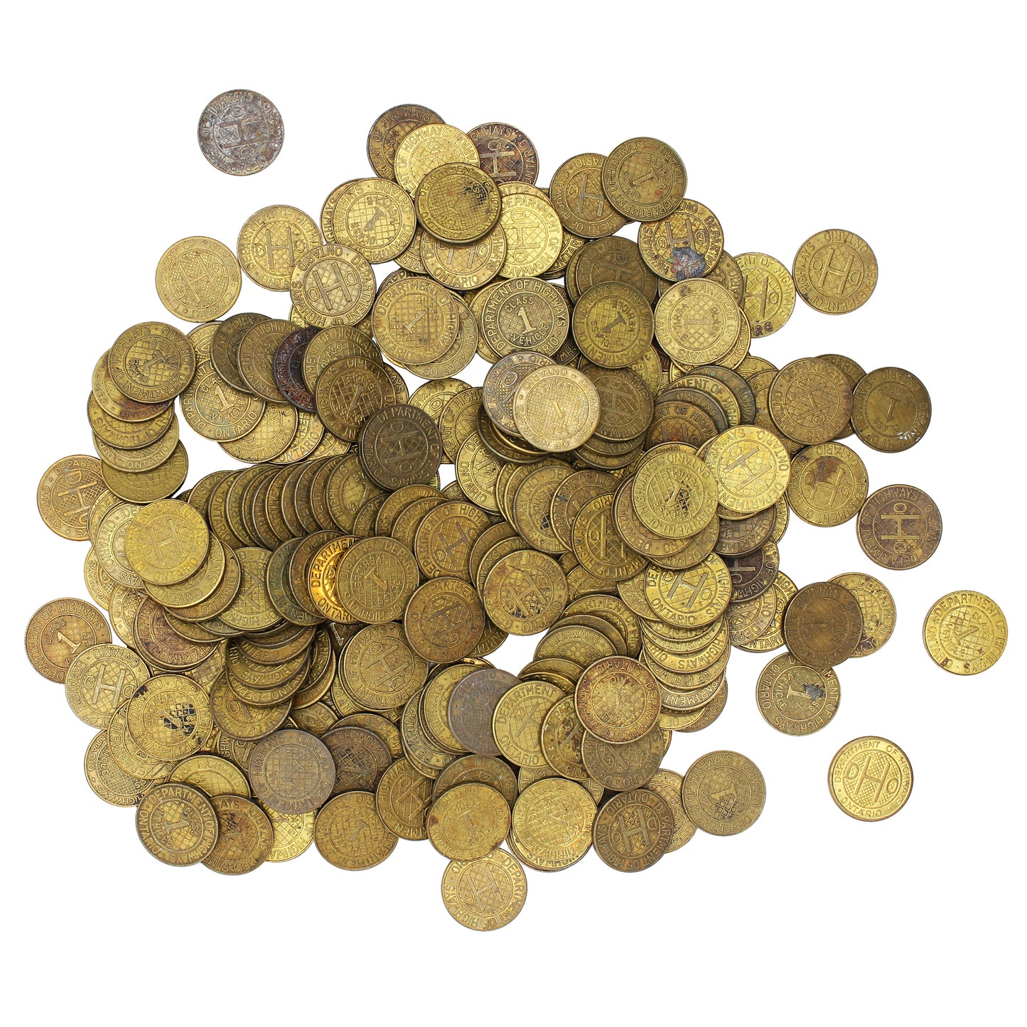 Lot of Ontario Department of Highway Tokens (Sold As Is)