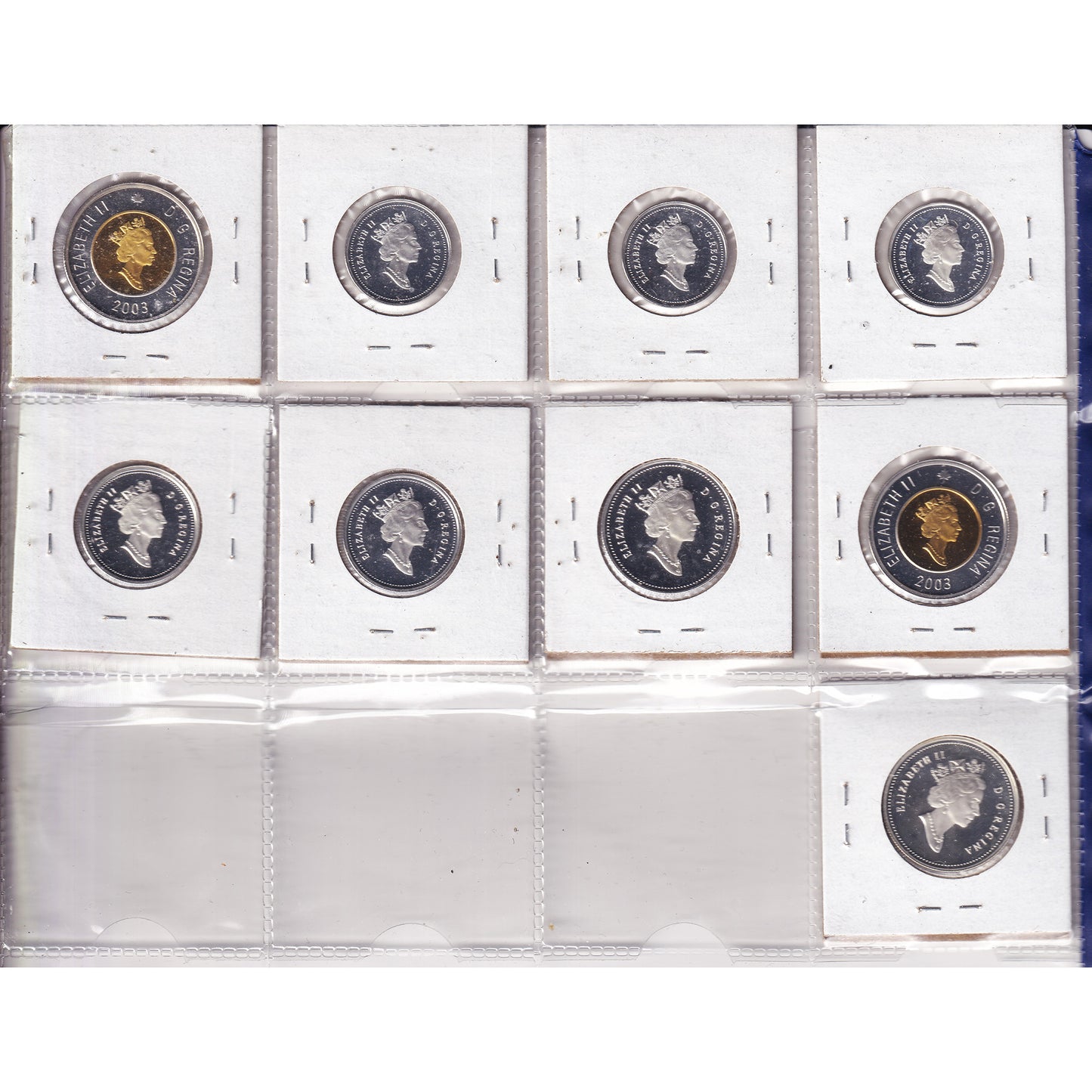 Lot of 9x 1996-2003 Canada Silver Proof Decimal. 9Pcs (Impaired)