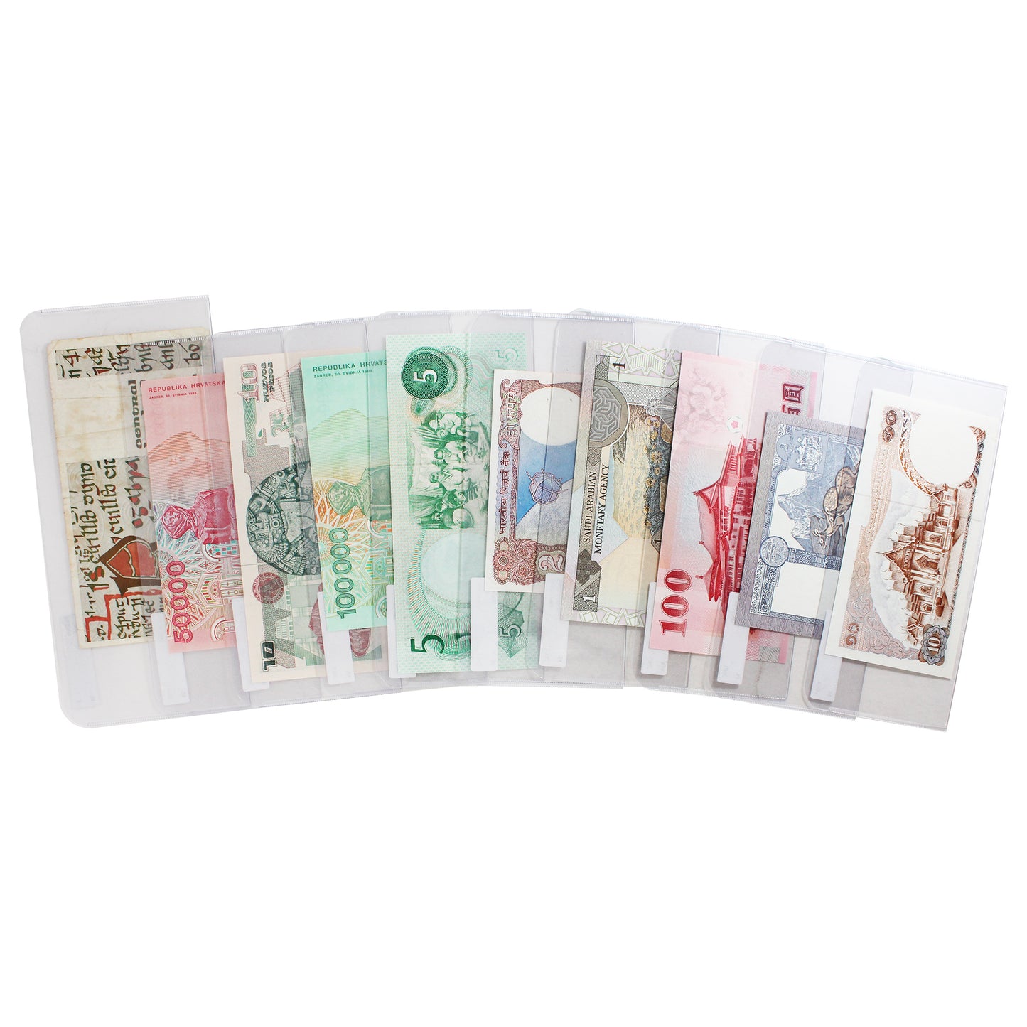 Lot of 10x World Notes, Various Denominations, F to UNC, 10Pcs.
