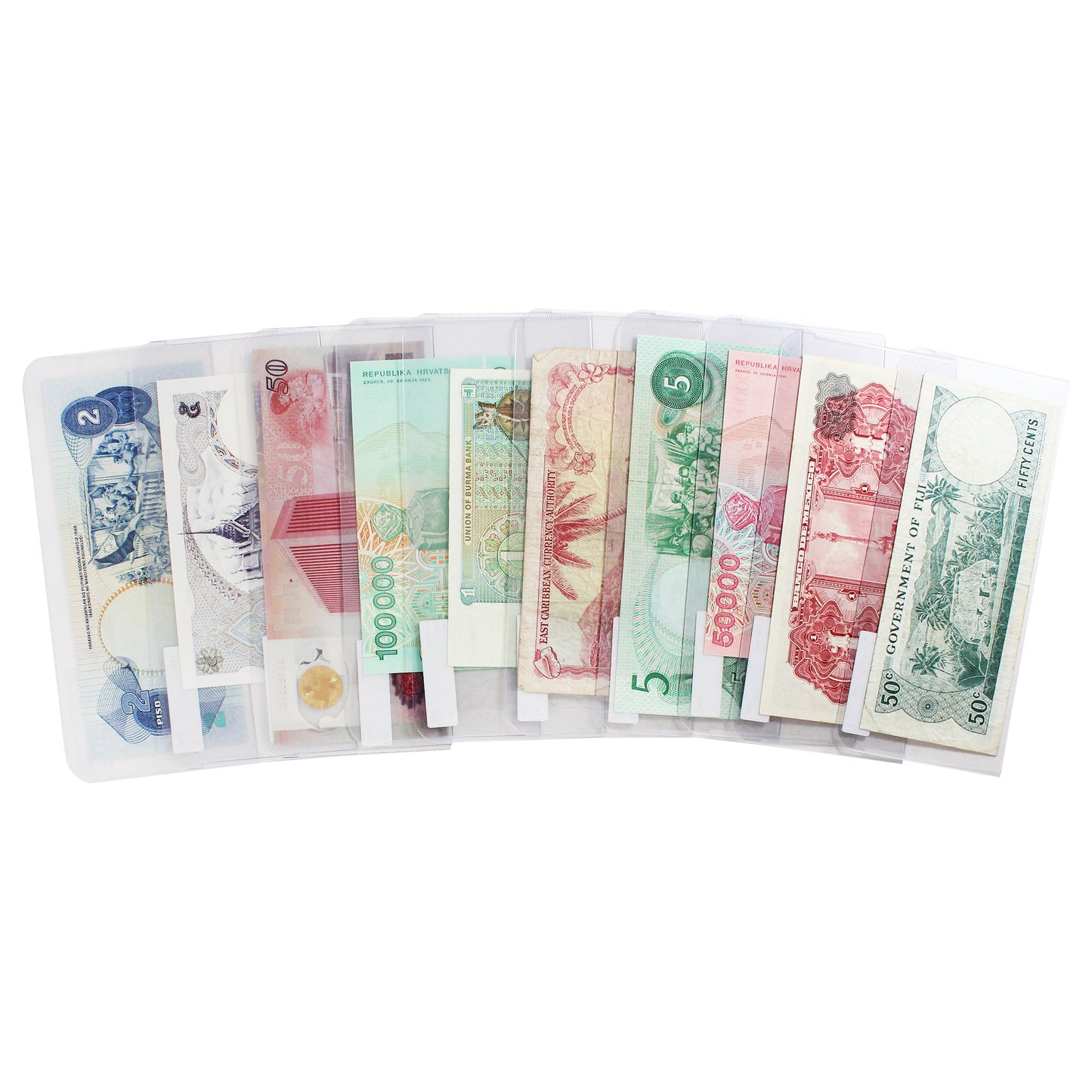 Lot of 10x World Notes, Various Denominations, UNC, 10Pcs.