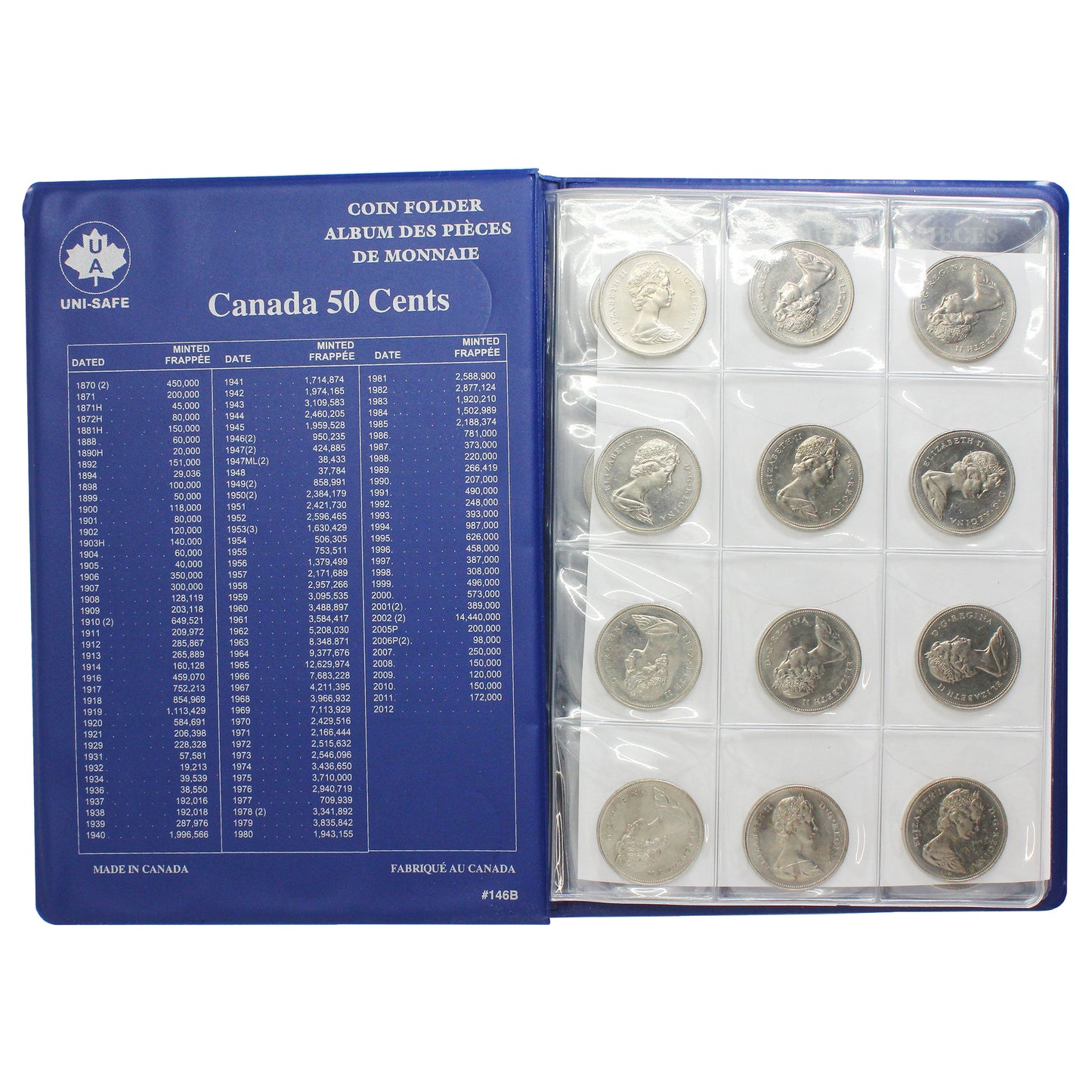 Canada 50-cent Collection in Whitman Folder