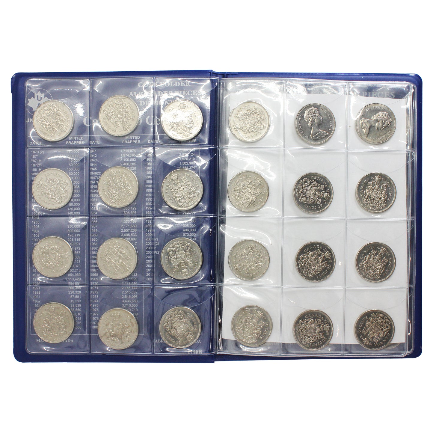 Canada 50-cent Collection in Whitman Folder