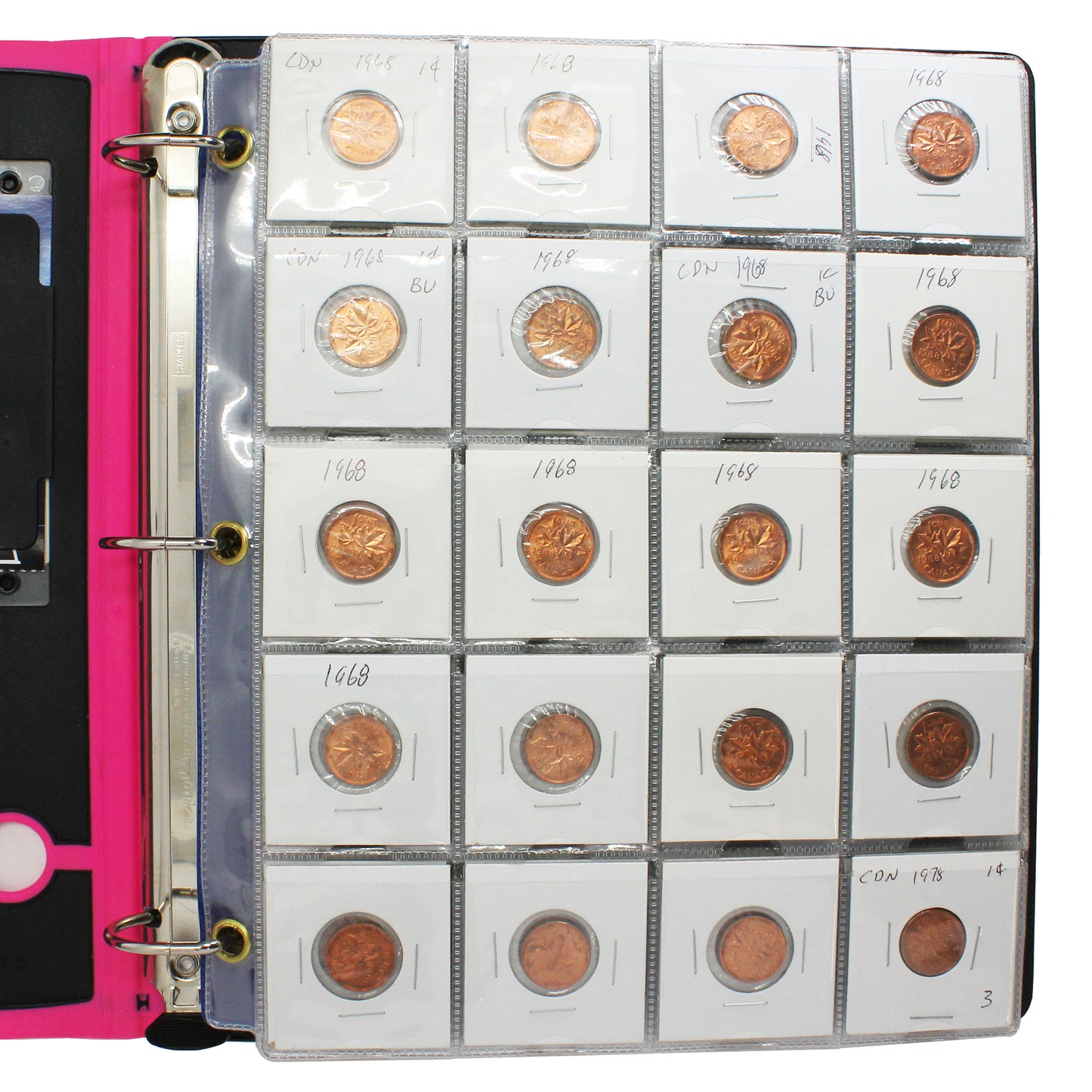 1938-1994 Canada 1-cent Collection in Binder