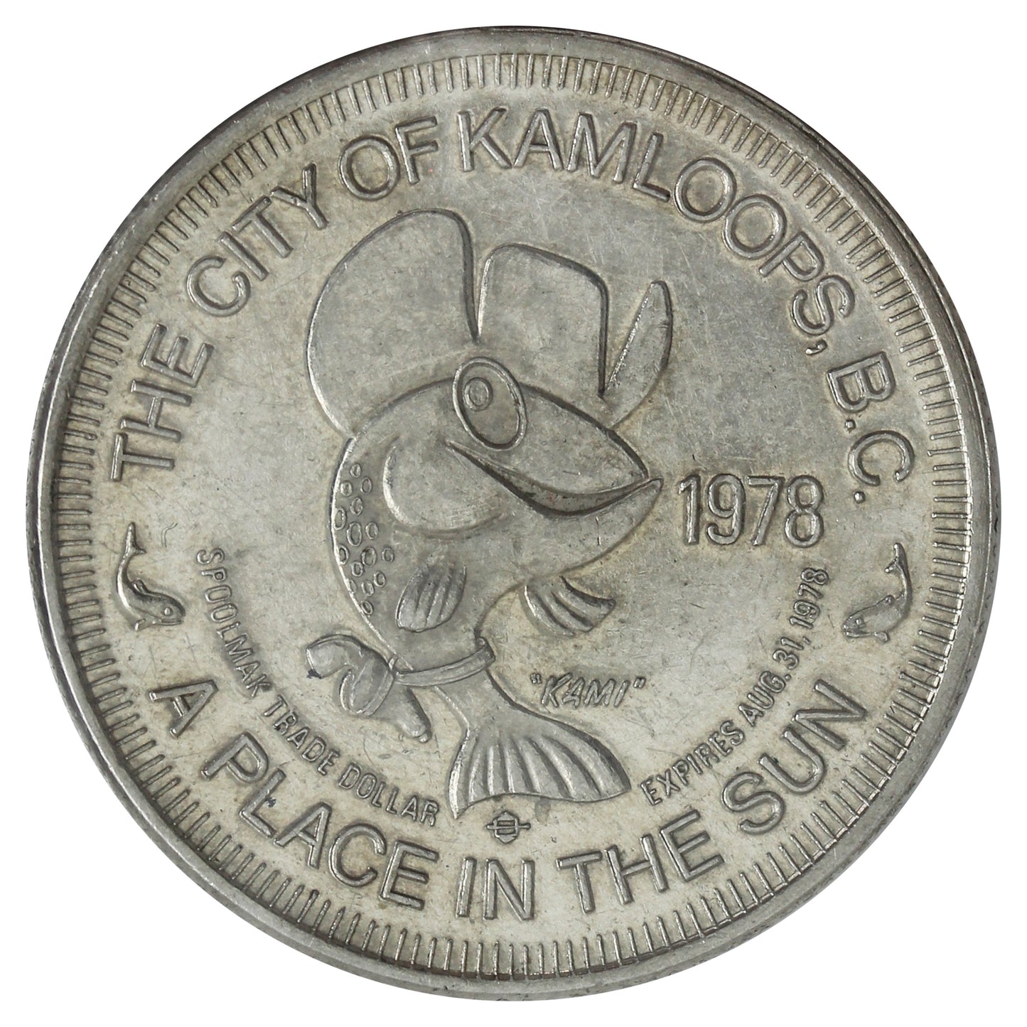 1978 Kamloops, BC Spoolmak Trade Dollar Token