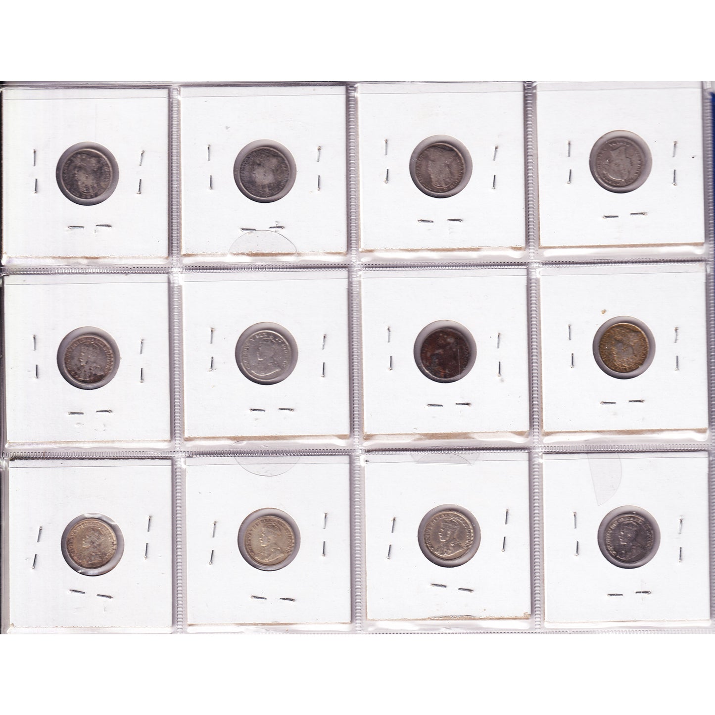 Lot of 12x 1899-1920 Canada 5-cents, G to VF-EF, 12Pcs. (Impaired)