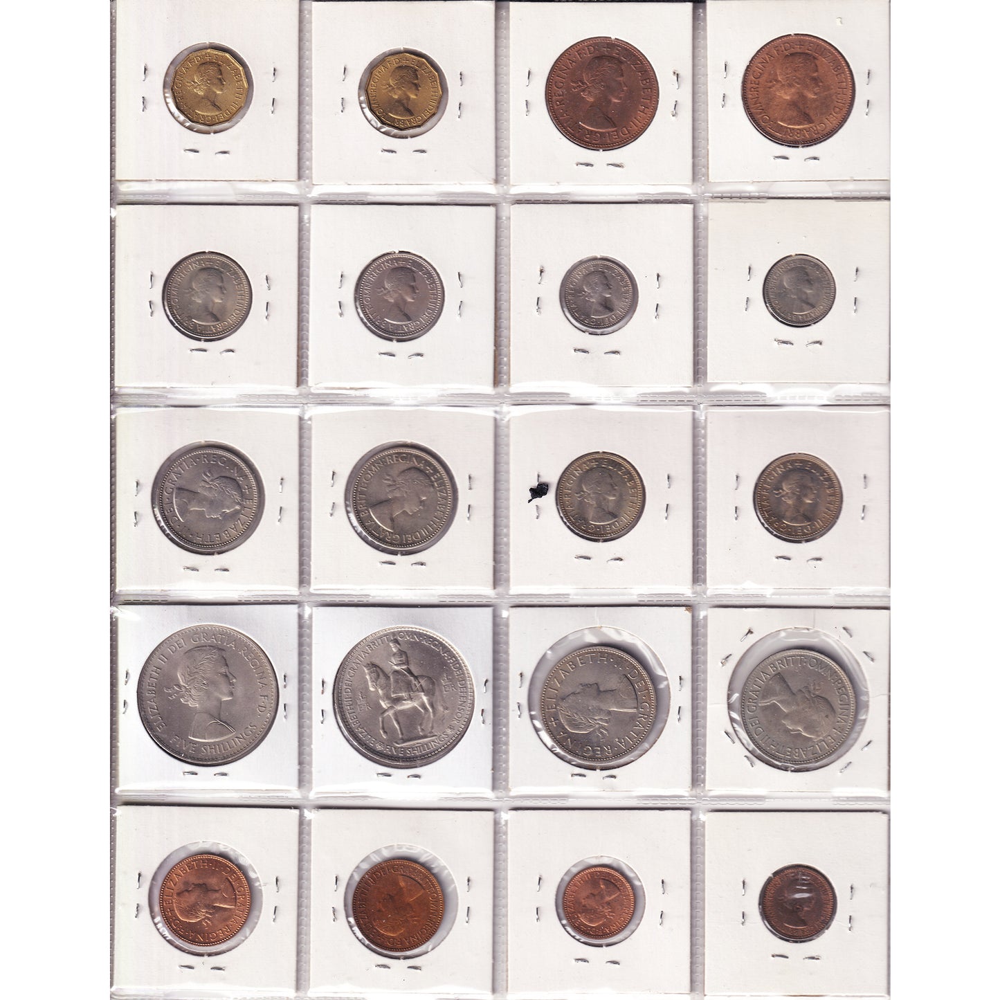 Lot of 20x Great Britain Elizabeth II Partial Type Set, 20Pcs. (Sold As Is)