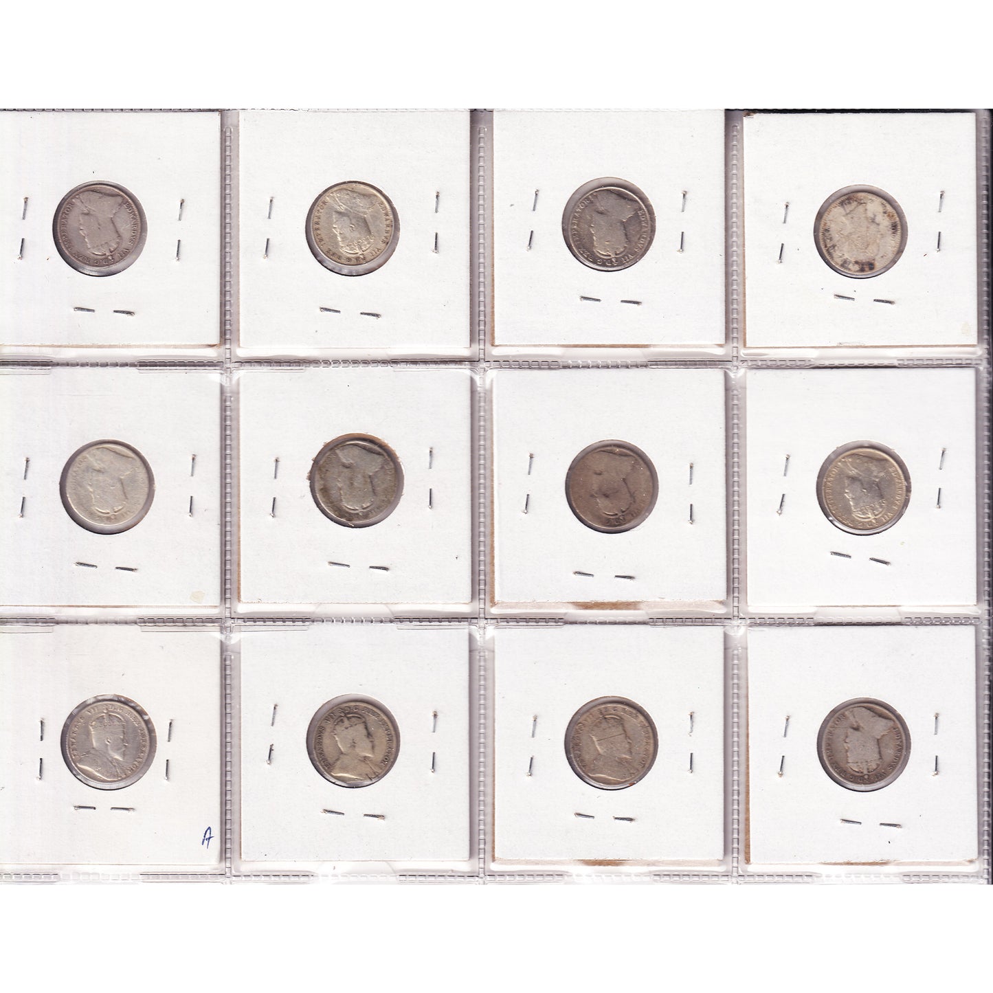 Lot of 12x 1901-1910 Canada 10-cents, Filler to F-VF, 12Pcs. (Impaired)