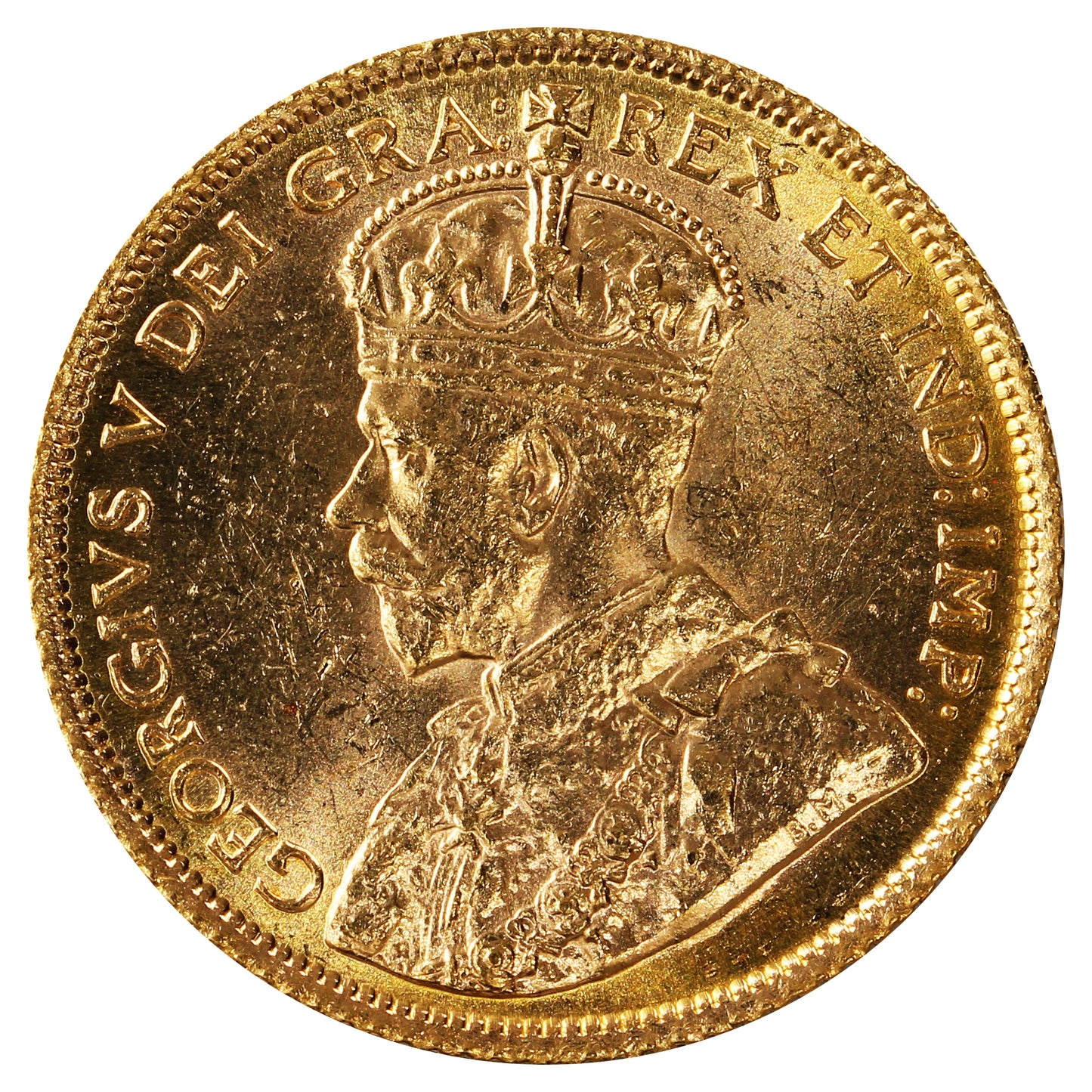 1913 Canada $5 Gold Brilliant Uncirculated (MS63)