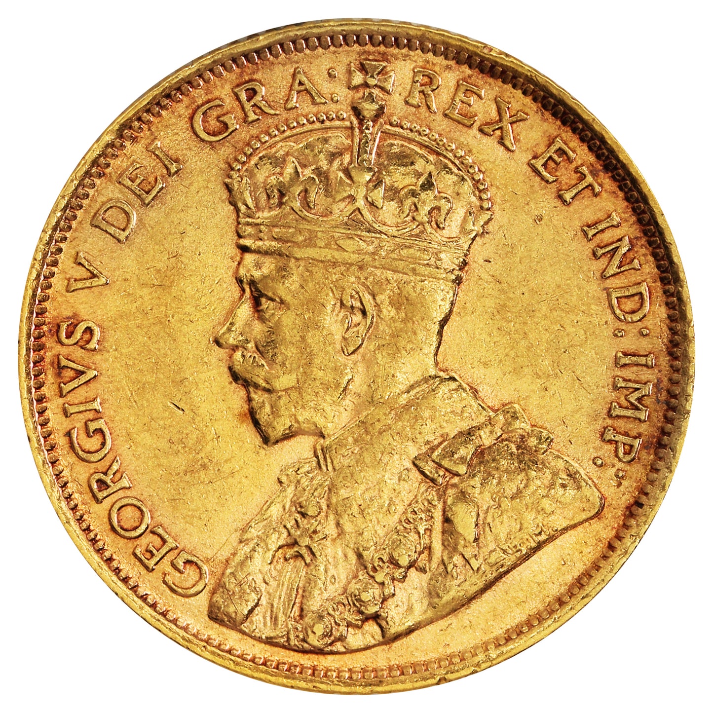 1912 Canada $5 Gold Extra Fine (EF40)