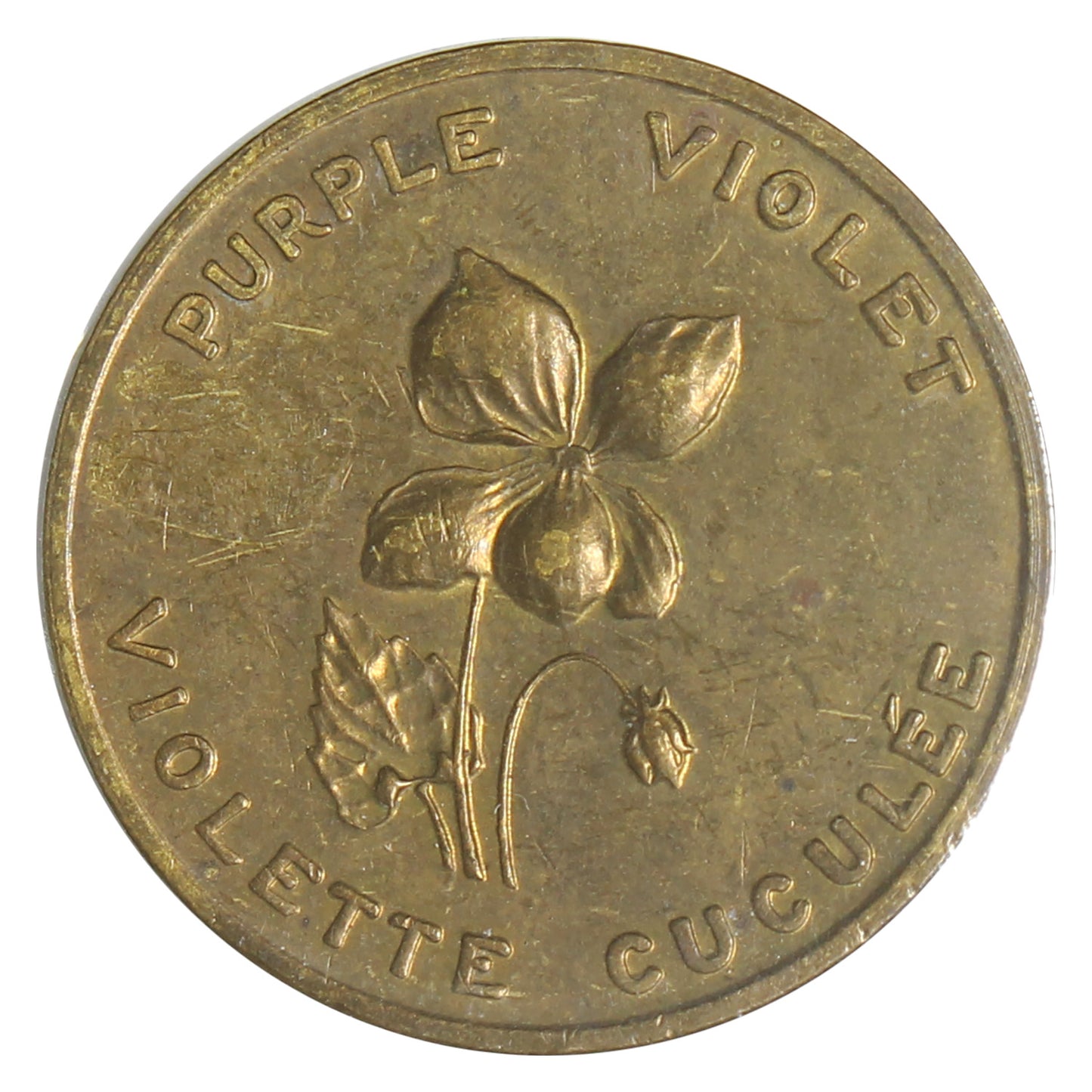 New Brunswick Purple Violet Shell Oil Arms & Flowers Medallion