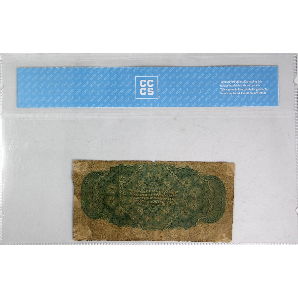DC-1b 1870 Dominion 25-cent Shinplaster Dickinson-Harington, Large B, CCCS Cert. VG10