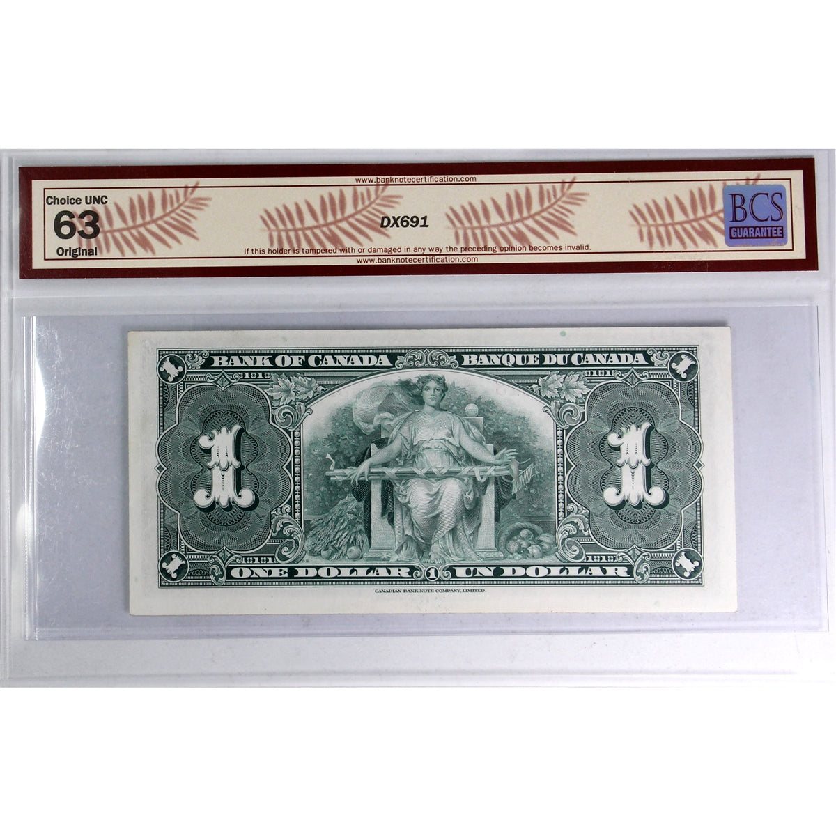 BC-21d 1937 Canada $1 Coyne-Towers, R/N BCS Certified CUNC63 Original