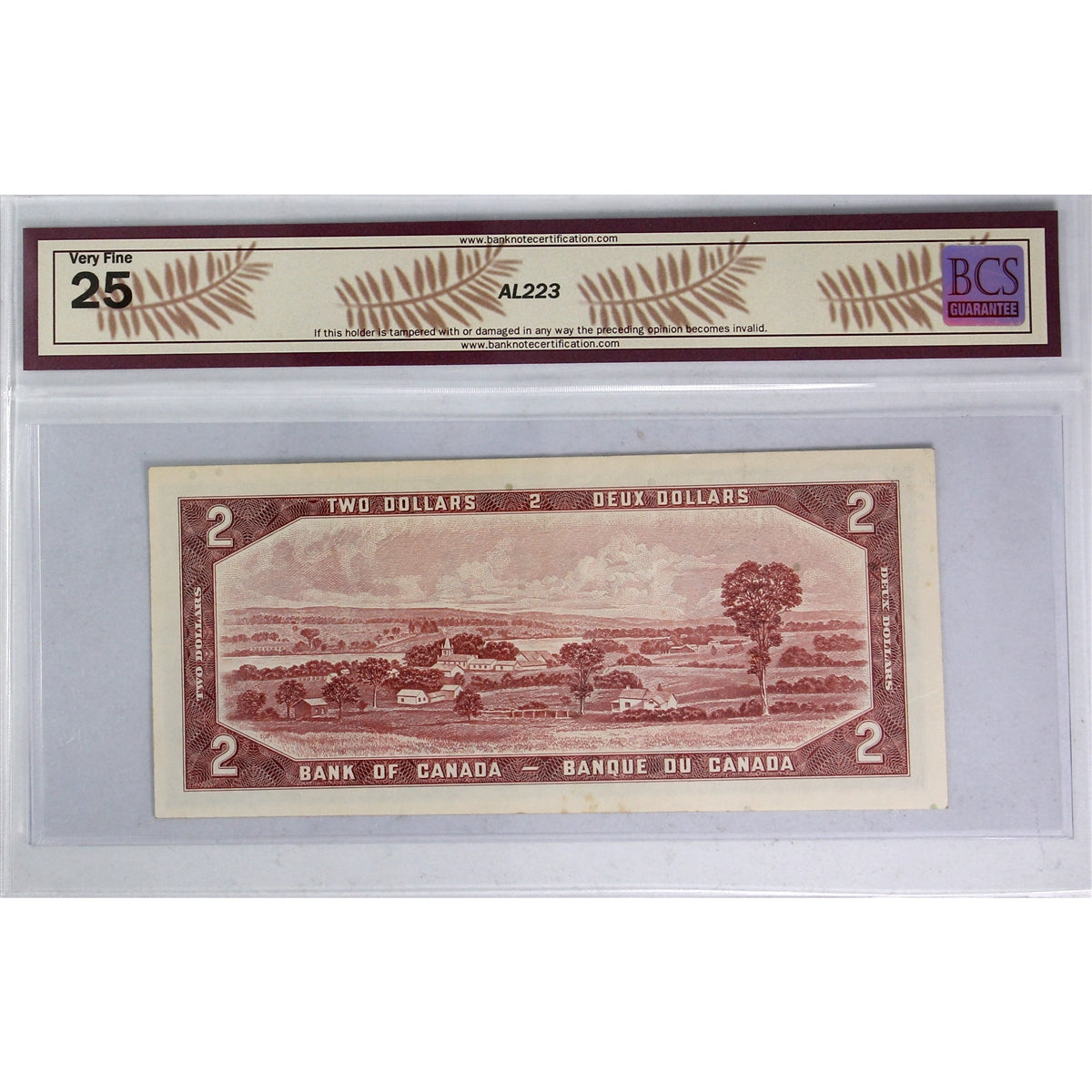 BC-38bA 1954 Canada $2 B-R, Modified Portrait, Replacement, *R/R BCS Certified VF-25