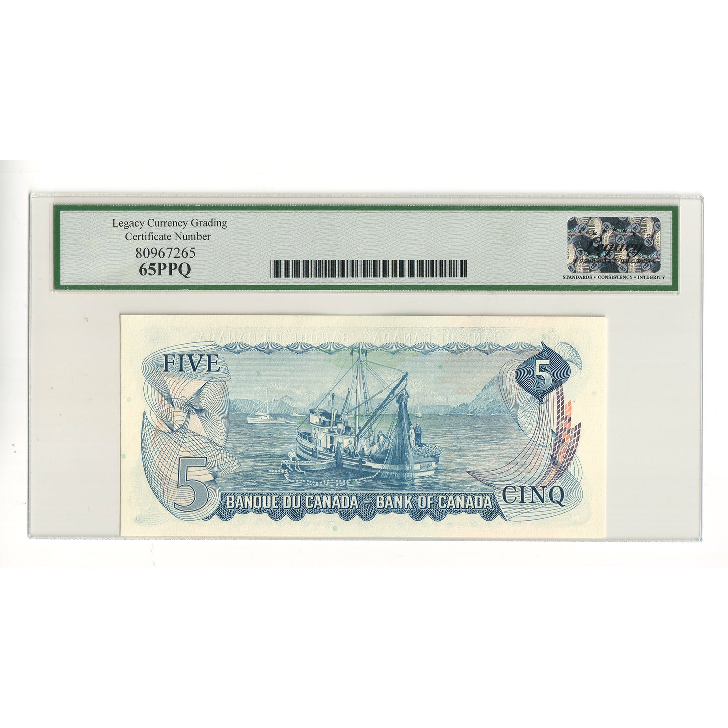 BC-48aA 1972 Canada $5 B-R, Replacement, *CA Below 3.28M Legacy Certified GUNC65 PPQ