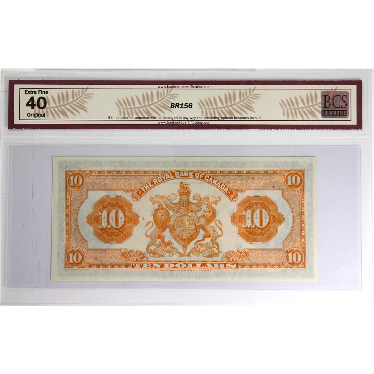 630-18-04a 1935 Royal Bank $5 D-W, Large Signatures, Check B BCS Certified EF40 Original