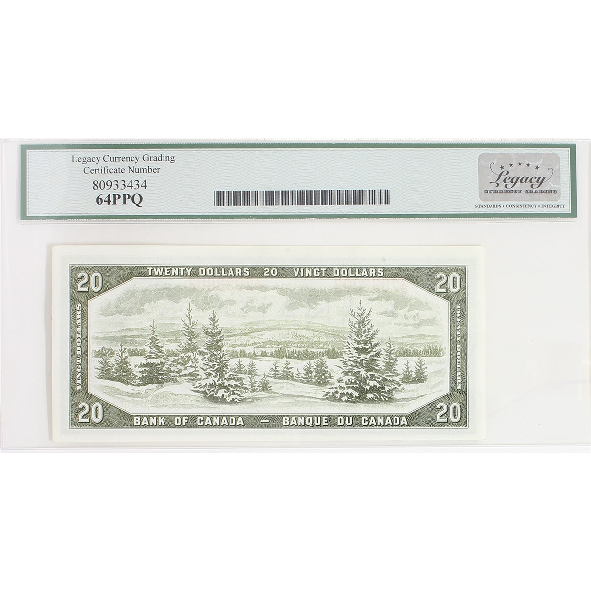 BC-41a 1954 Canada $20 Beattie-Coyne, I/E, Legacy Certified CUNC64 PPQ