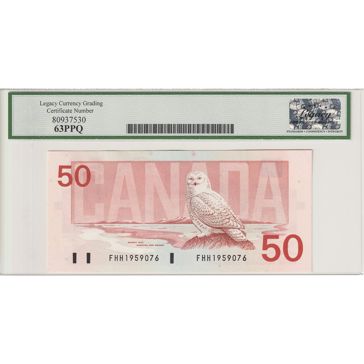 BC-59a 1988 Canada $50 Thiessen-Crow, FHH BCS Certified CUNC63 PPQ