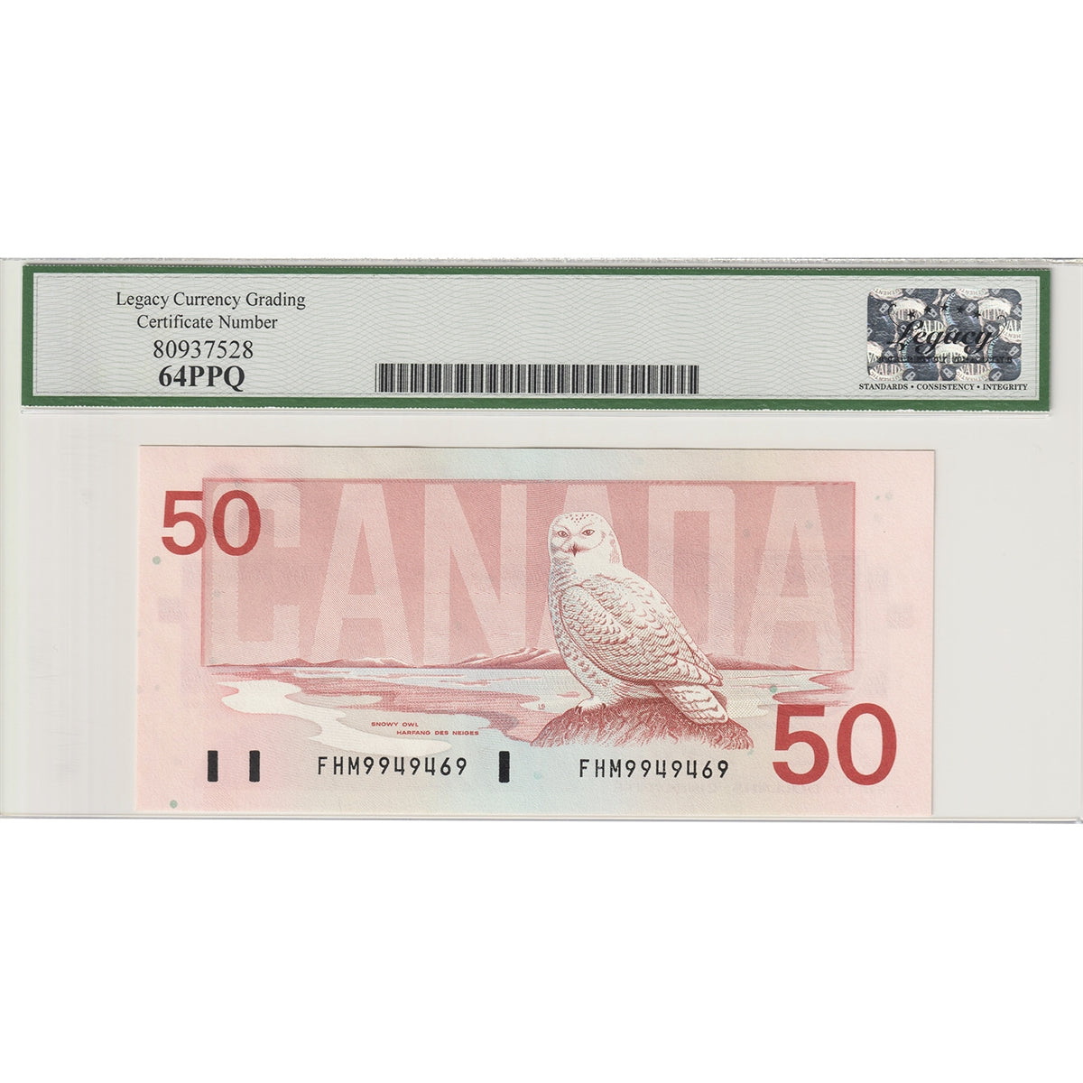 BC-59b 1988 Canada $50 Bonin-Thiessen, FHM Legacy Certified CUNC64 PPQ