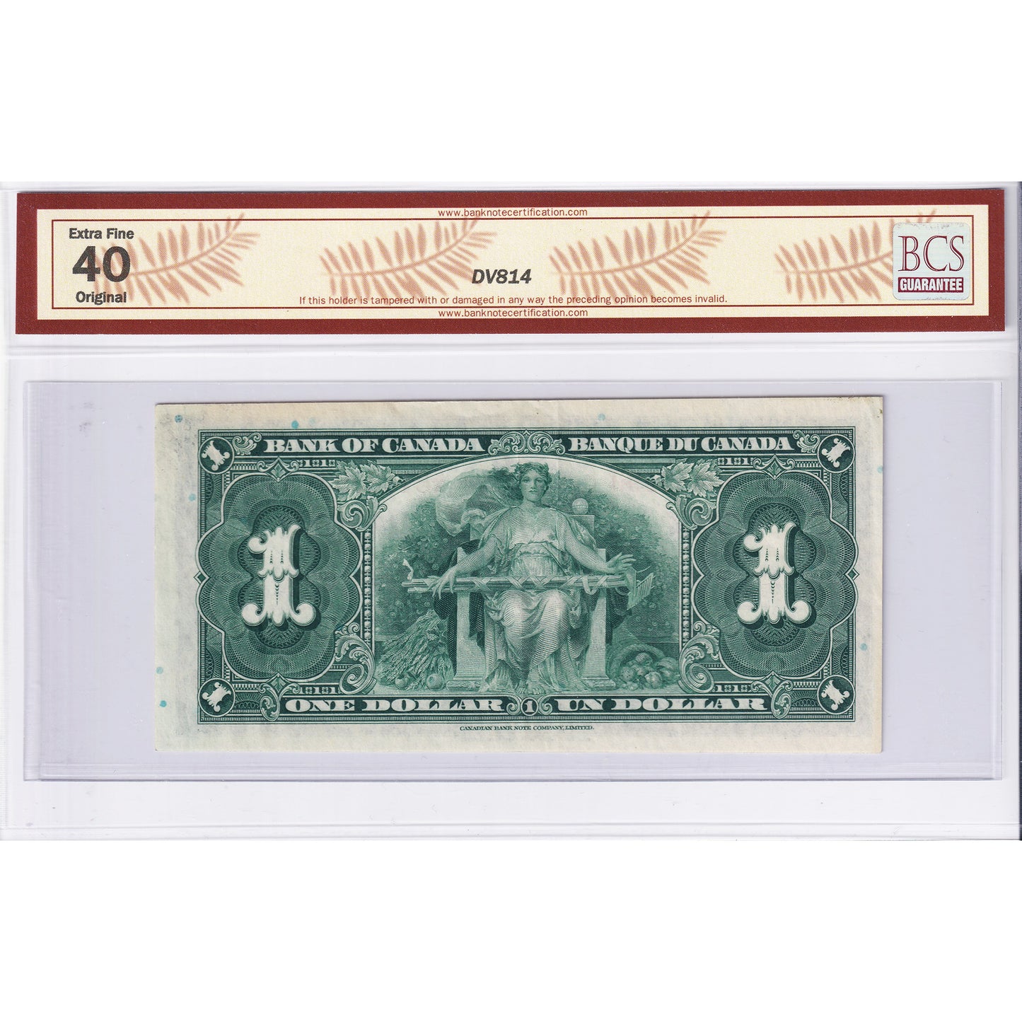BC-21a 1937 Canada $1 Osborne-Towers, E/A BCS Certified EF-40 Original