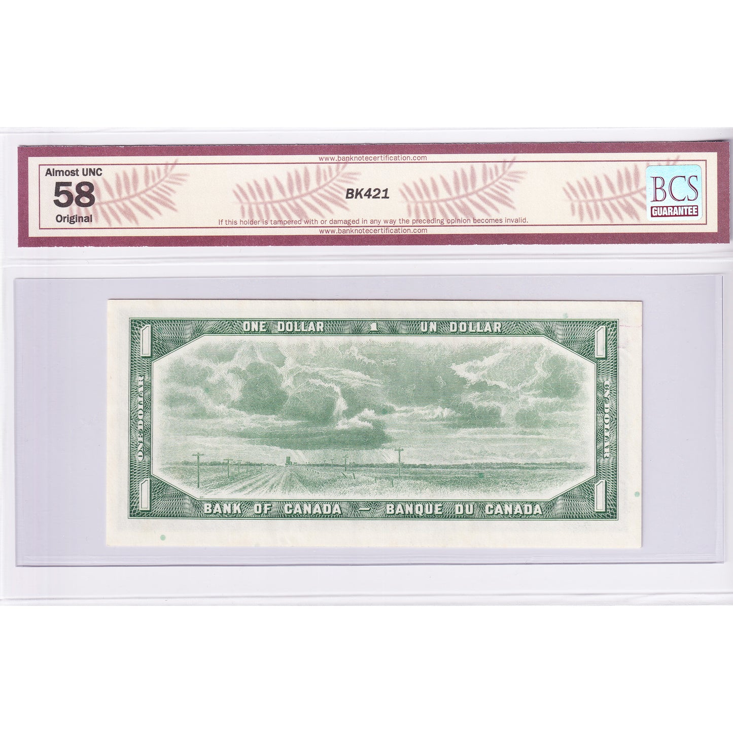 BC-37dA 1954 Canada $1 Lawson-Bouey, Modified, Replacement, *X/F BCS Cert. AU-58 Orig.