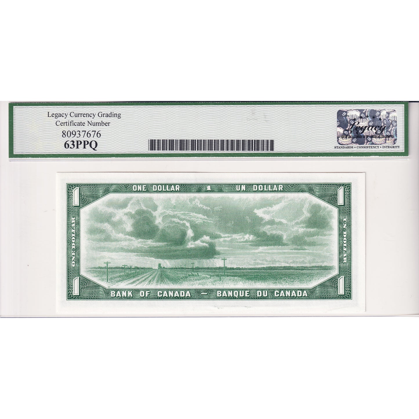 BC-37aA 1954 Canada $1 Beattie-Coyne, Replacement, *A/A Legacy Certified CUNC63 PPQ