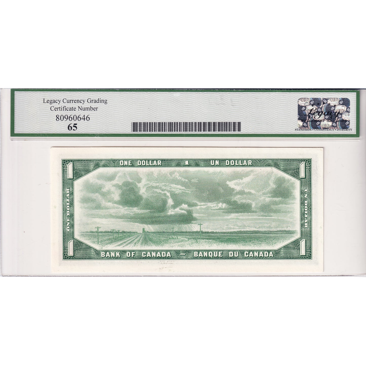 BC-37bA 1954 Canada $1 Beattie-Rasminsky, Replacement, *A/Y Legacy Certified GUNC65