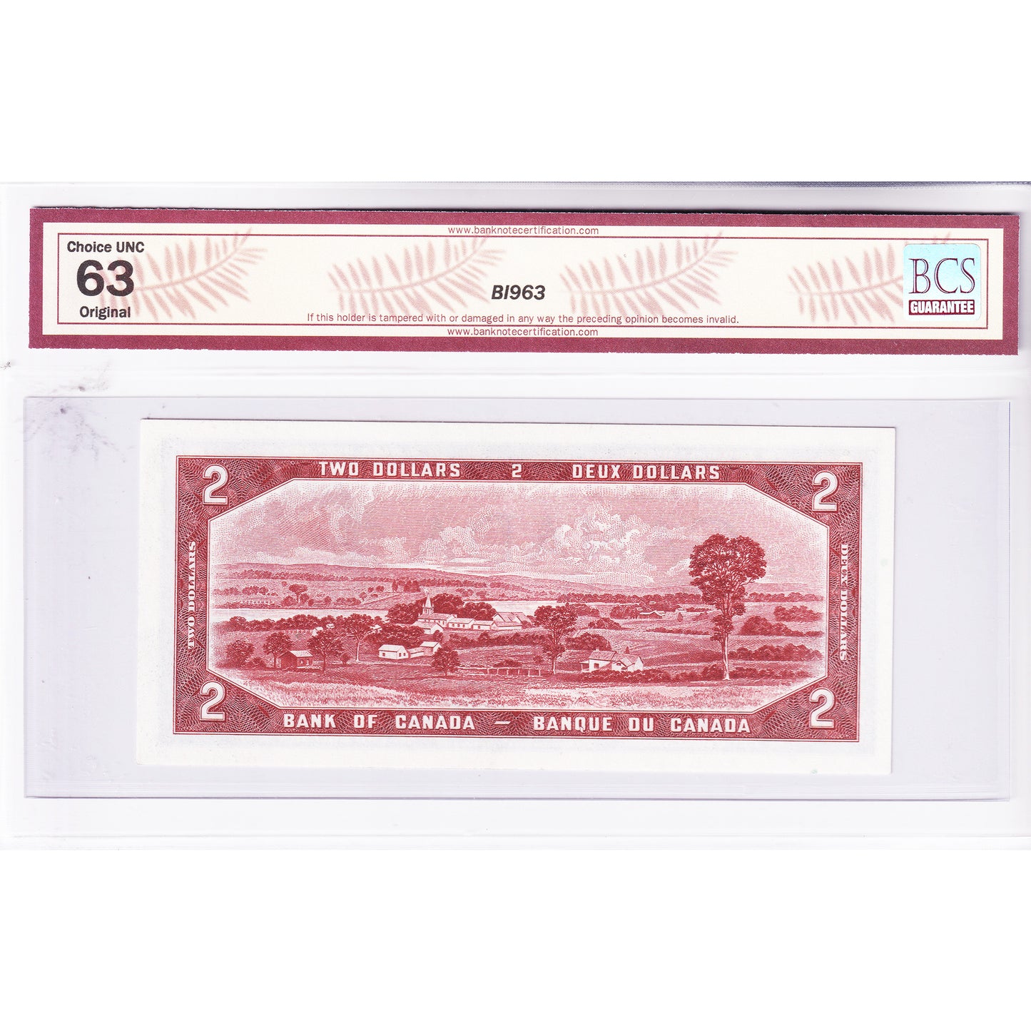 BC-38aA 1954 Canada $2 B-C, Modified, Replacement, *A/B BCS Certified CUNC-63 Original