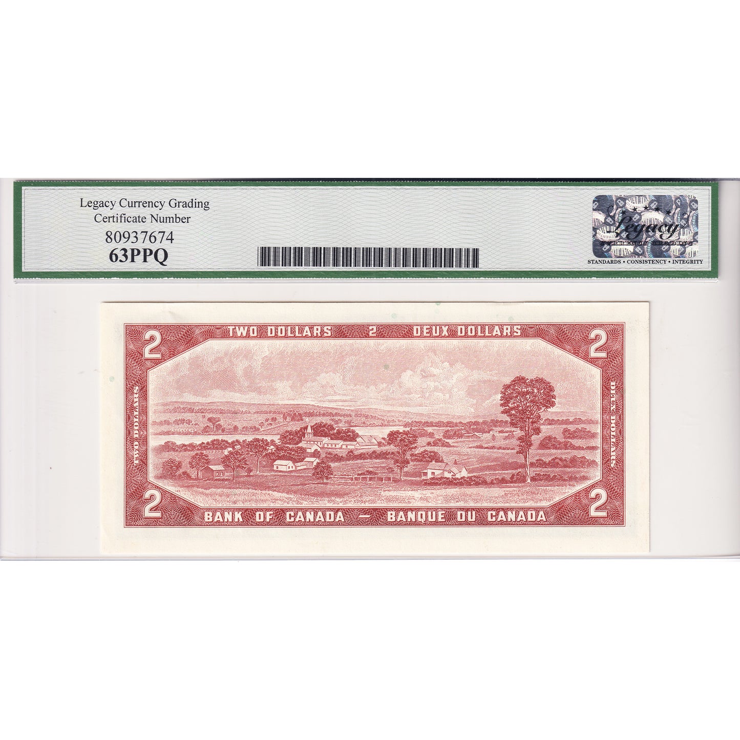 BC-38cA 1954 Canada $2 B-R, Replacement, *A/G Below 0.4M Legacy Certified CUNC63 PPQ