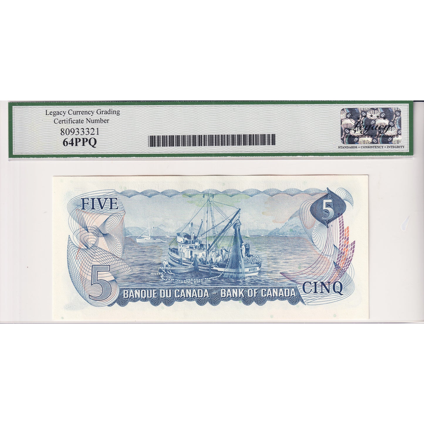 BC-48aA 1972 Canada $5 Bouey-Rasminsky, Replacement, *CD Legacy Certified CUNC64 PPQ