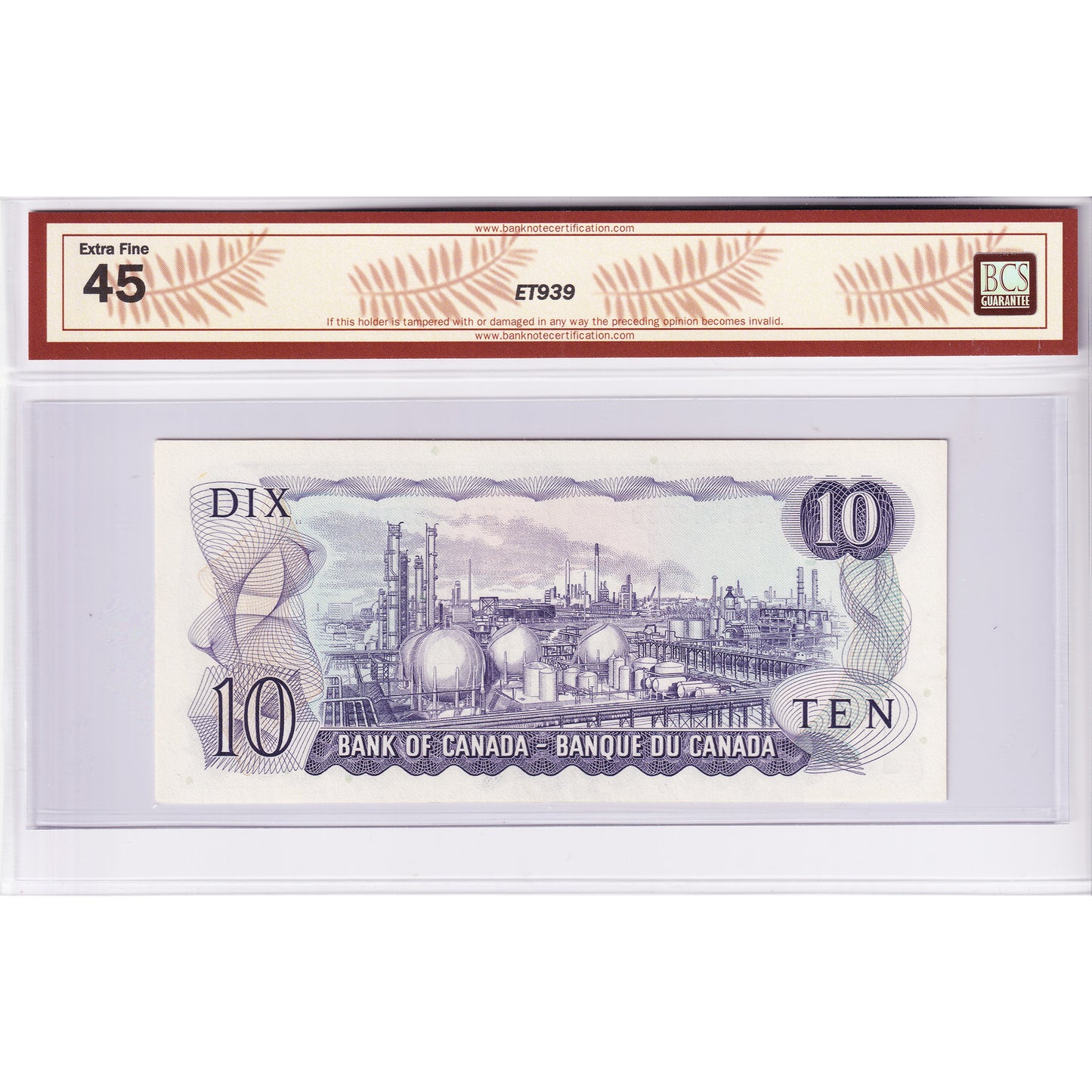 BC-49cA 1971 Canada $10 Lawson-Bouey, Two Letter, Replacement, *TL BCS Certified EF45