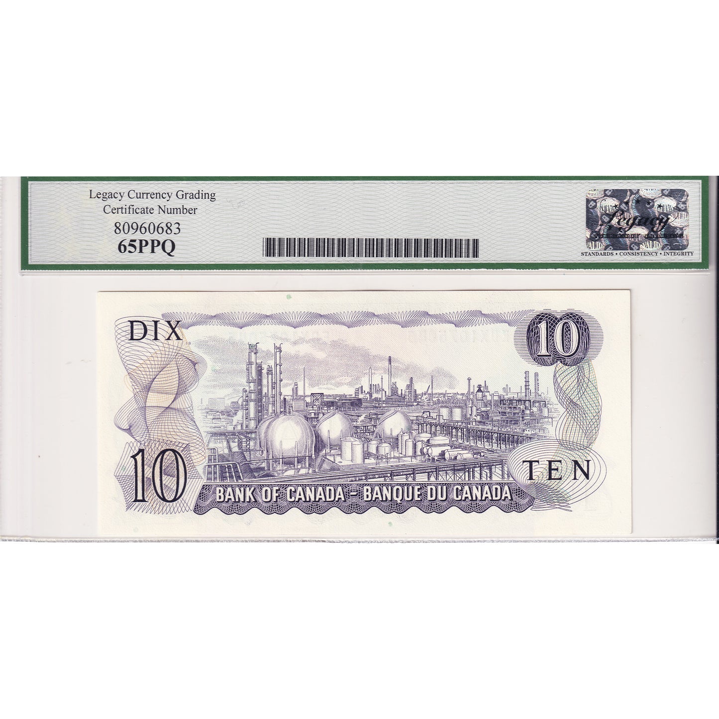 BC-49cA-i 1971 Canada $10 Lawson-Bouey, Replacement, EDX Legacy Certified GUNC65 PPQ