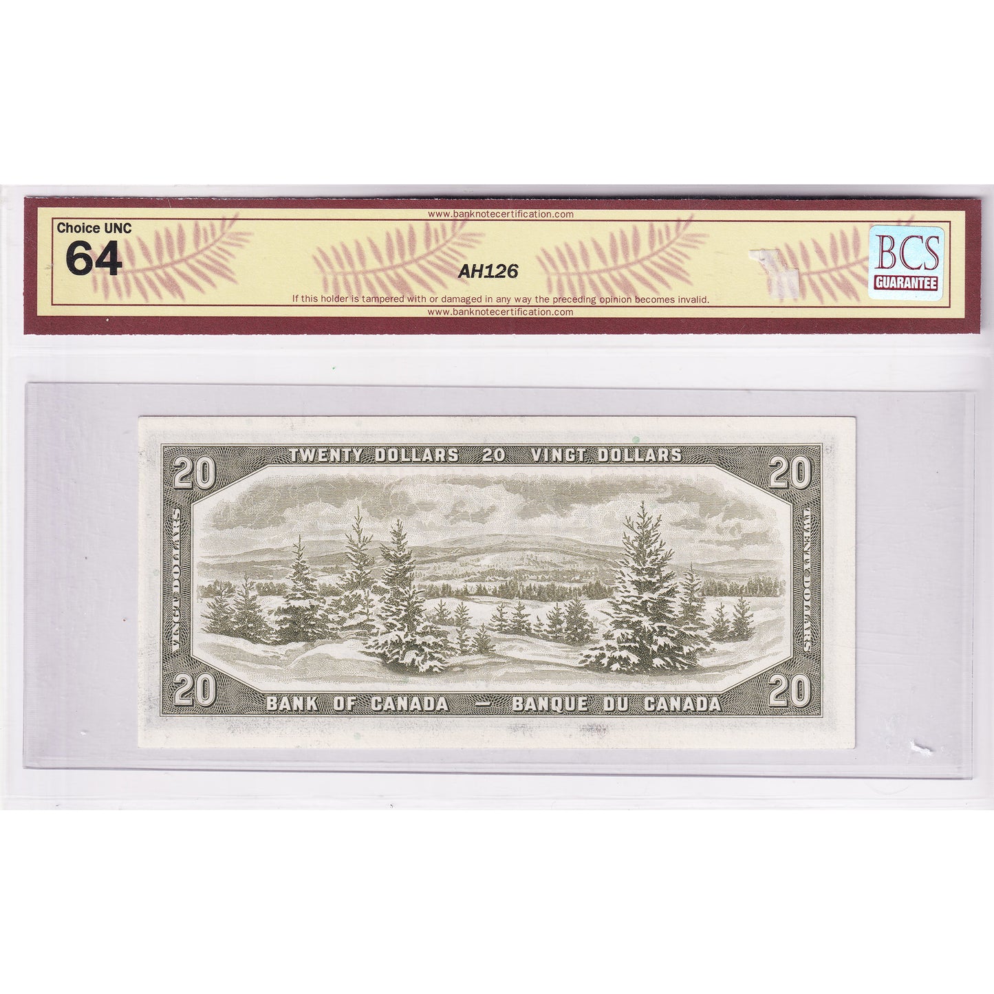 BC-41bA 1954 Canada $20 B-R, Modified Portrait, Replacement, *A/E BCS Certified CUNC64