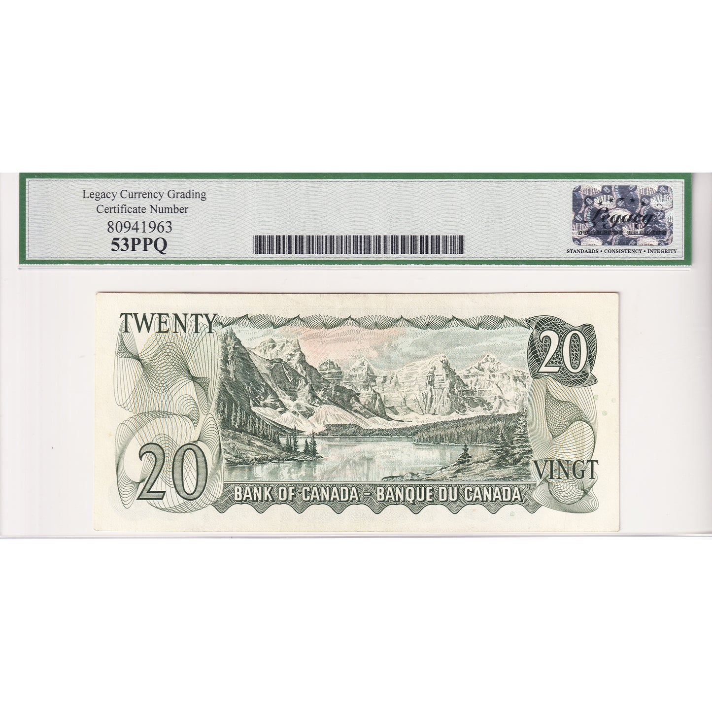 BC-50bA 1969 Canada $20 Lawson-Bouey, Replacement, *YA Legacy Certified AU-53 PPQ