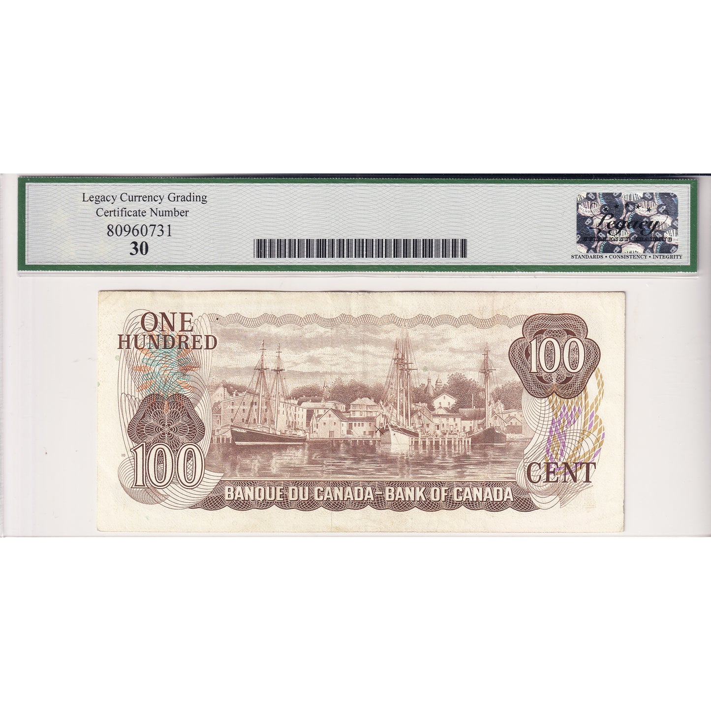 BC-52aA 1975 Canada $100 Lawson-Bouey, Replacement, *JC Legacy Certified VF30